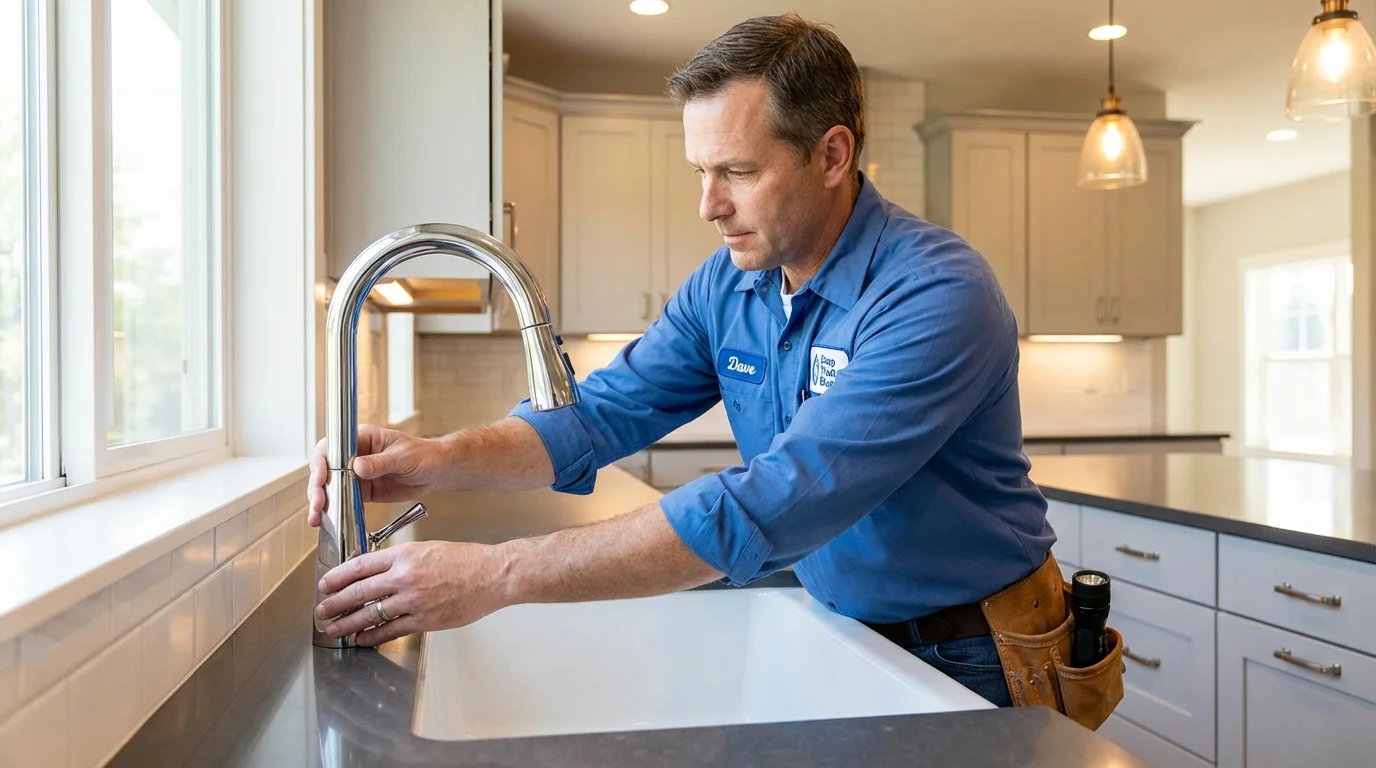Kitchen faucet installation by Johns Plumbing LLC in Guerneville